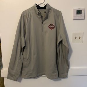 2021 UGA National Champ embroidered logo XL quarter zip gray - lightly work